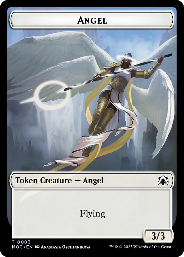 Angel (3) // Demon Double-Sided Token [March of the Machine Commander Tokens] | Rock City Comics