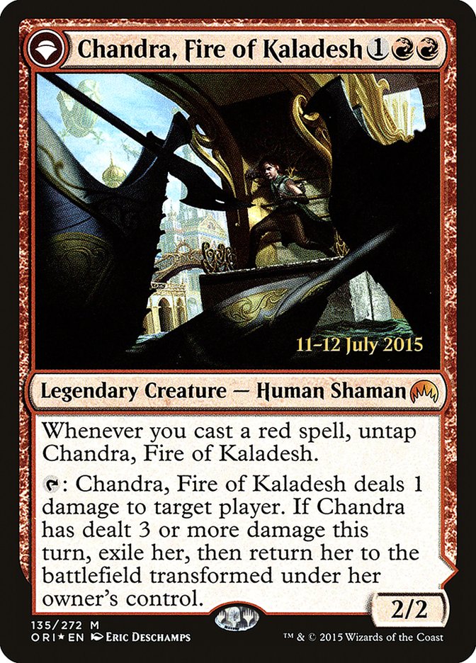 Chandra, Fire of Kaladesh // Chandra, Roaring Flame [Magic Origins Prerelease Promos] | Rock City Comics