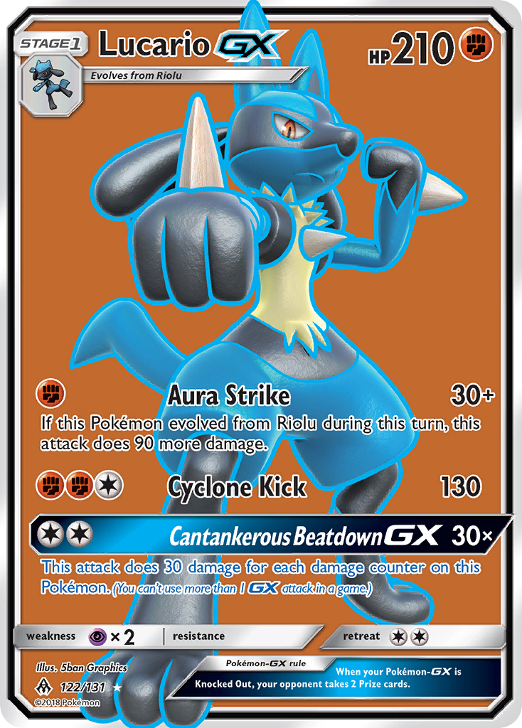 Lucario GX (122/131) [Sun & Moon: Forbidden Light] | Rock City Comics