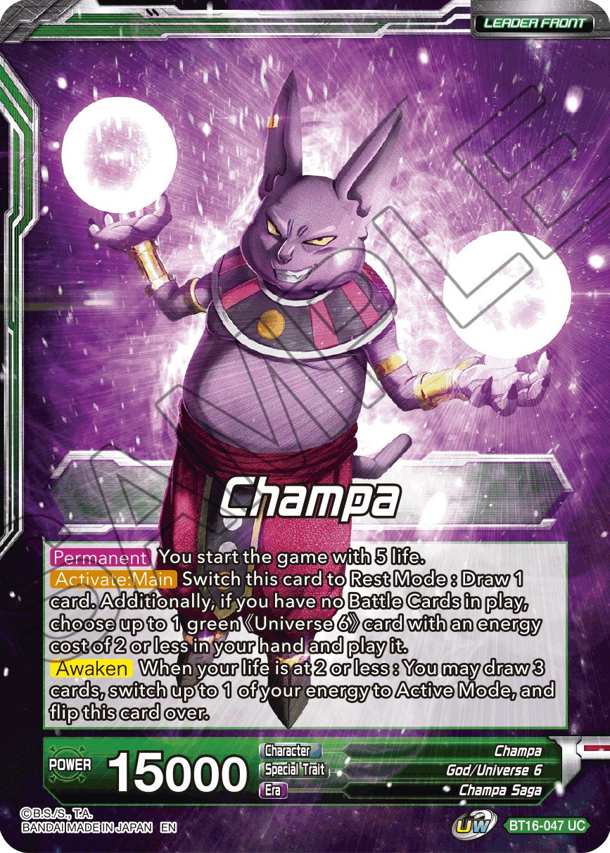 Champa // Champa, Victory at All Costs (BT16-047) [Realm of the Gods Prerelease Promos] | Rock City Comics