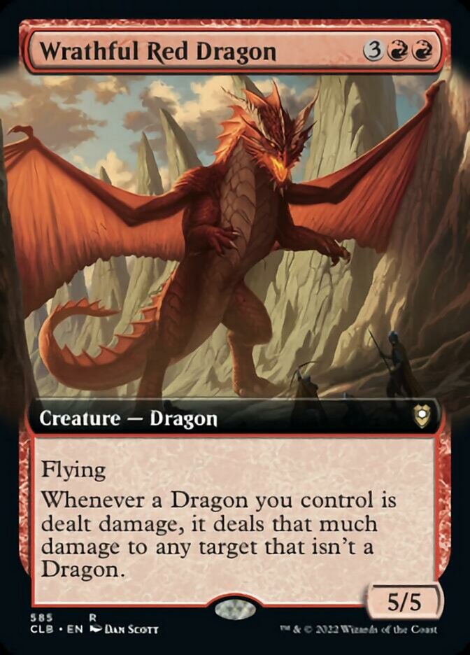 Wrathful Red Dragon (Extended Art) [Commander Legends: Battle for Baldur's Gate] | Rock City Comics