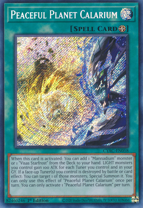 Peaceful Planet Calarium [CYAC-EN058] Secret Rare | Rock City Comics