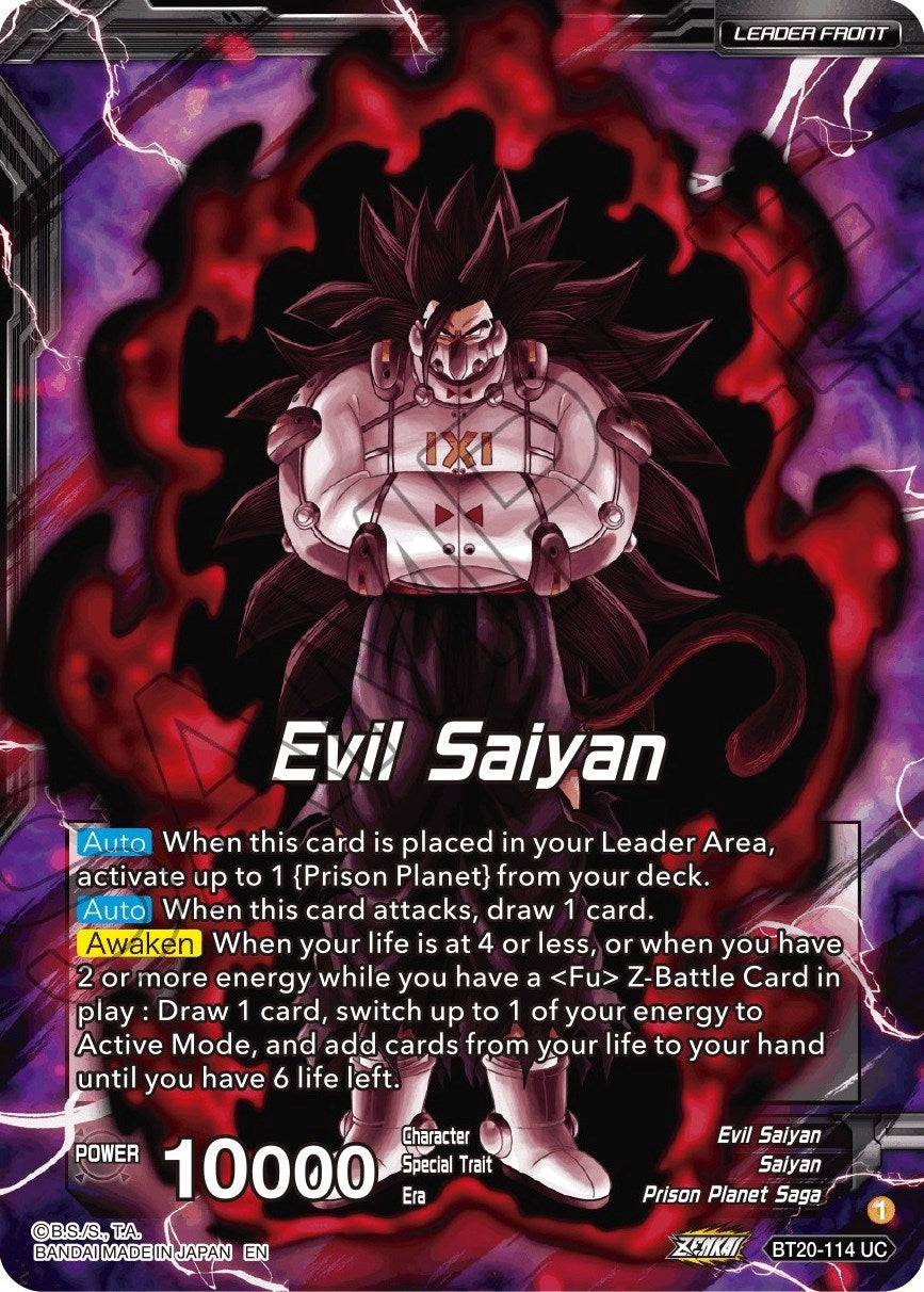 Evil Saiyan // Cumber, Maddening Force (BT20-114) [Power Absorbed Prerelease Promos] | Rock City Comics