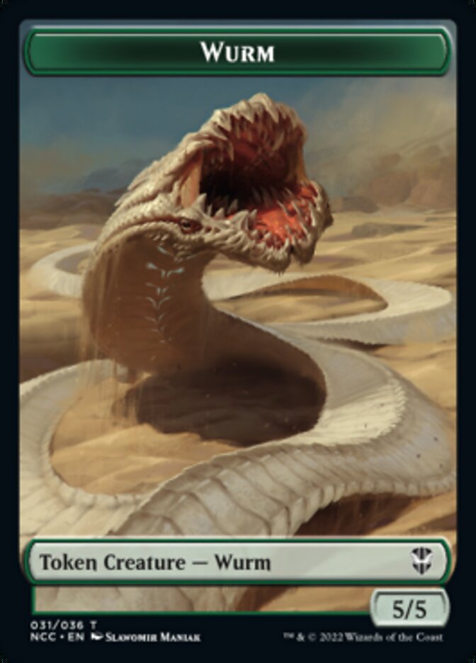 Elf Warrior // Wurm Double-sided Token [Streets of New Capenna Commander Tokens] | Rock City Comics