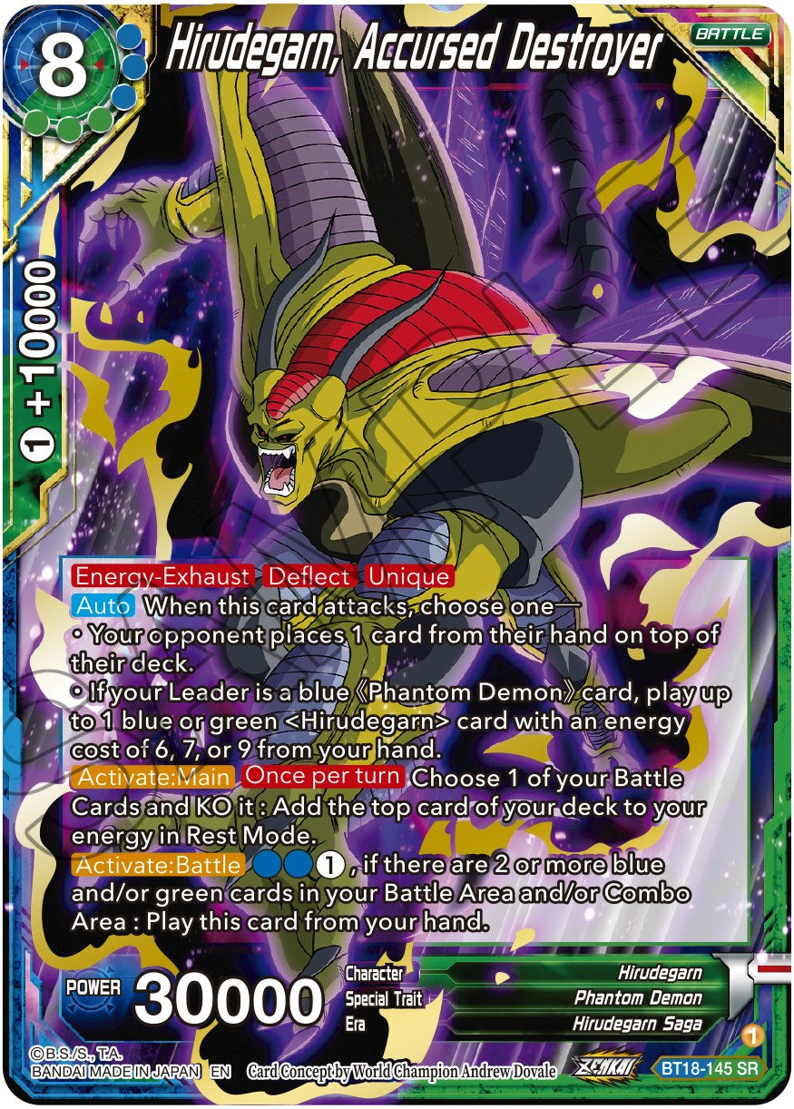 Hirudegarn, Accursed Destroyer (BT18-145) [Dawn of the Z-Legends] | Rock City Comics