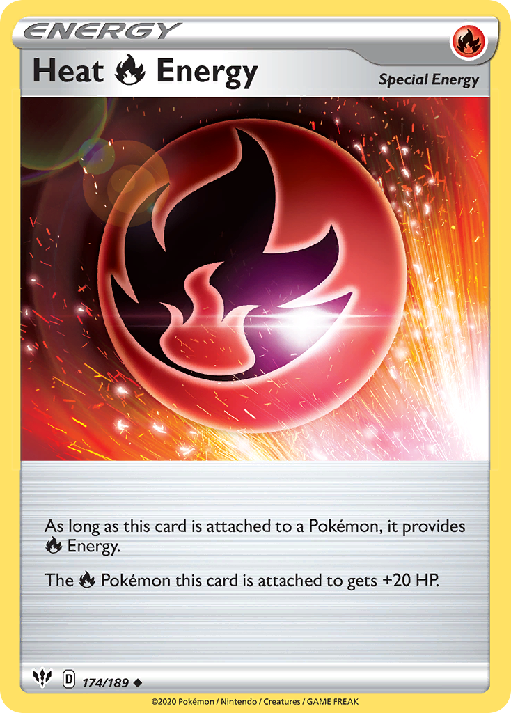 Heat Fire Energy (174/189) [Sword & Shield: Darkness Ablaze] | Rock City Comics