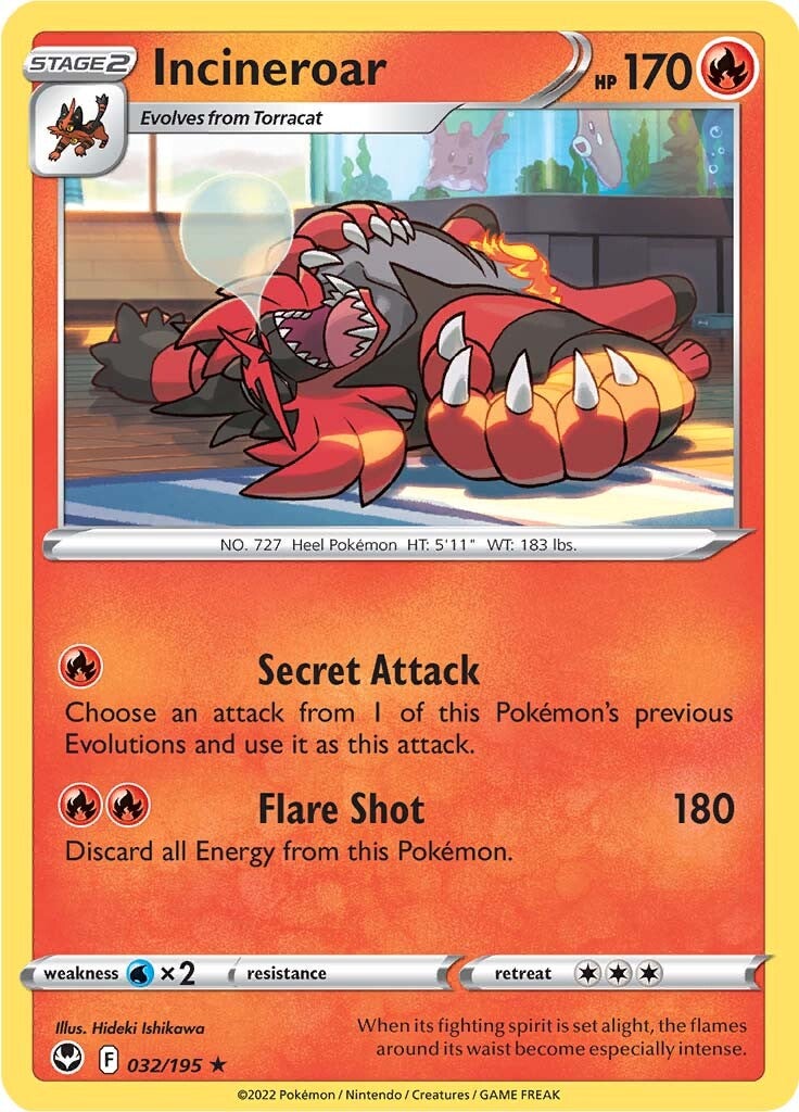 Incineroar (032/195) [Sword & Shield: Silver Tempest] | Rock City Comics