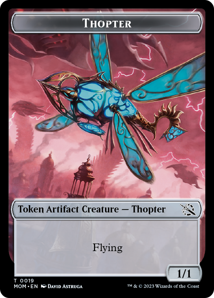 Thopter // Beast Double-Sided Token [March of the Machine Commander Tokens] | Rock City Comics