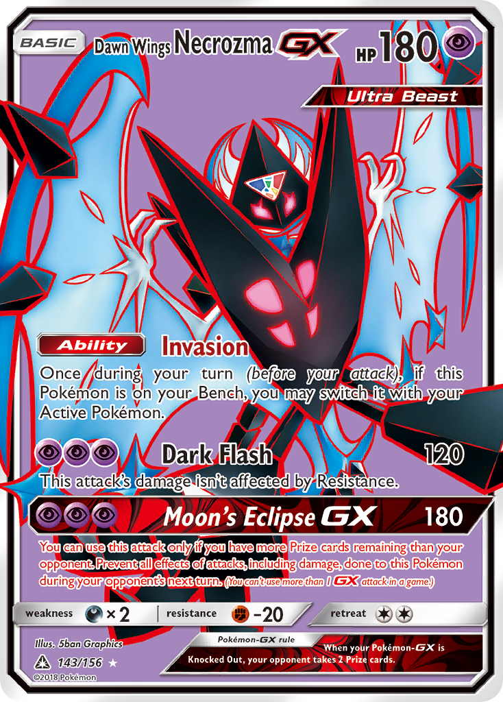 Dawn Wings Necrozma GX (143/156) [Sun & Moon: Ultra Prism] | Rock City Comics