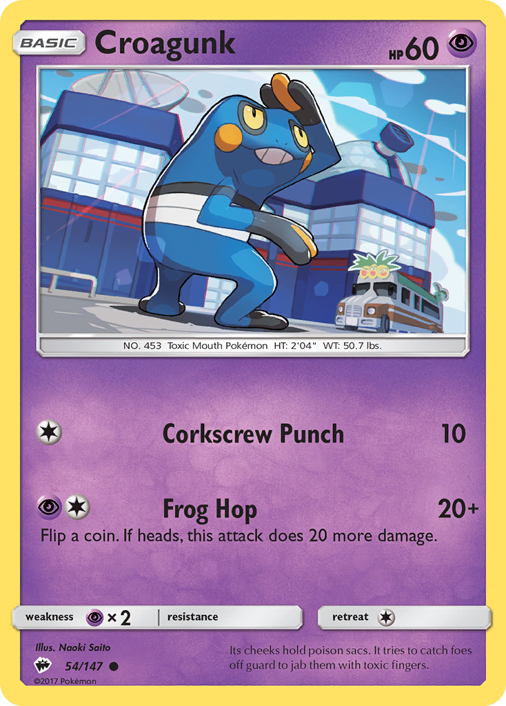 Croagunk (54/147) [Sun & Moon: Burning Shadows] | Rock City Comics