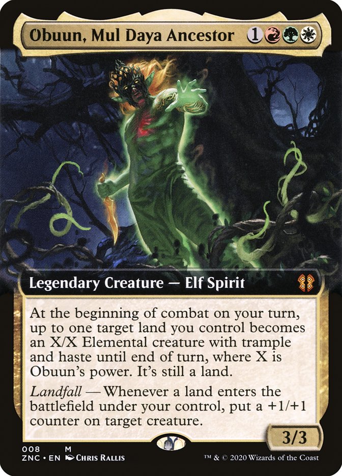 Obuun, Mul Daya Ancestor (Extended Art) [Zendikar Rising Commander] | Rock City Comics