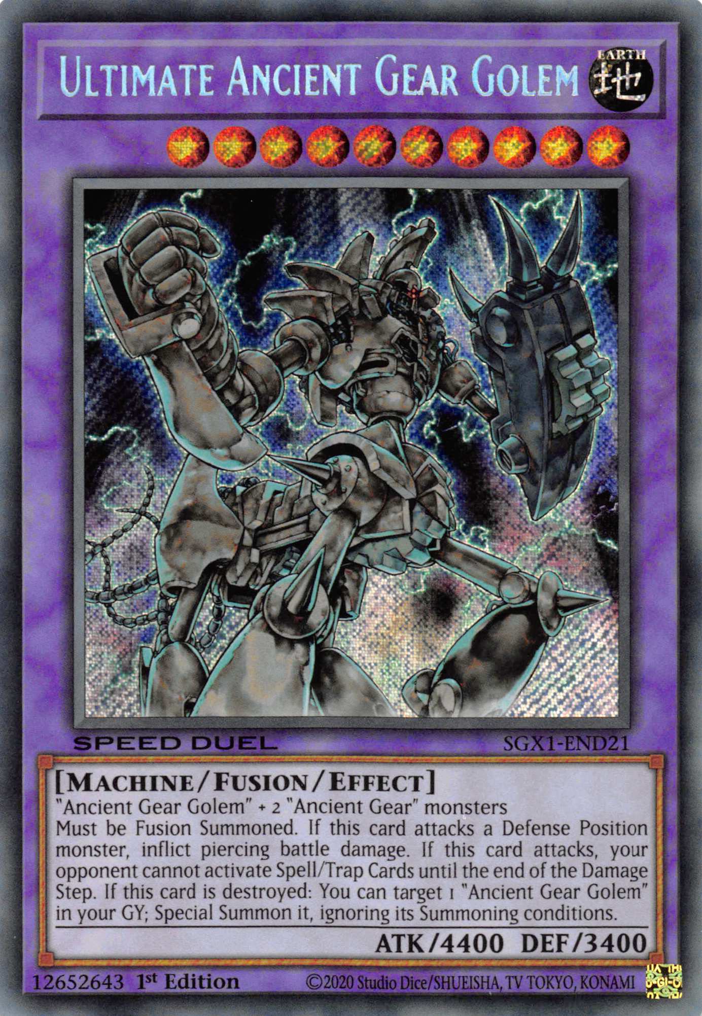 Ultimate Ancient Gear Golem [SGX1-END21] Secret Rare | Rock City Comics