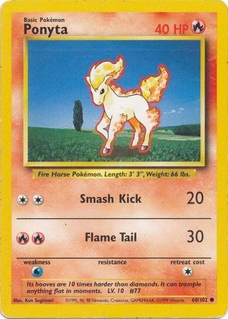 Ponyta (60/102) [Base Set Unlimited] | Rock City Comics