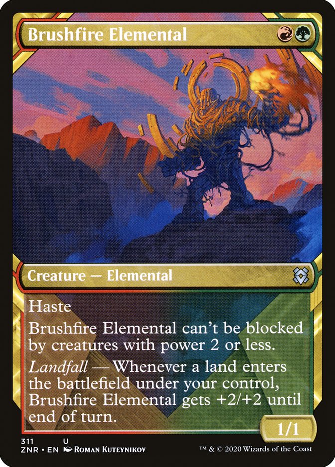 Brushfire Elemental (Showcase) [Zendikar Rising] | Rock City Comics