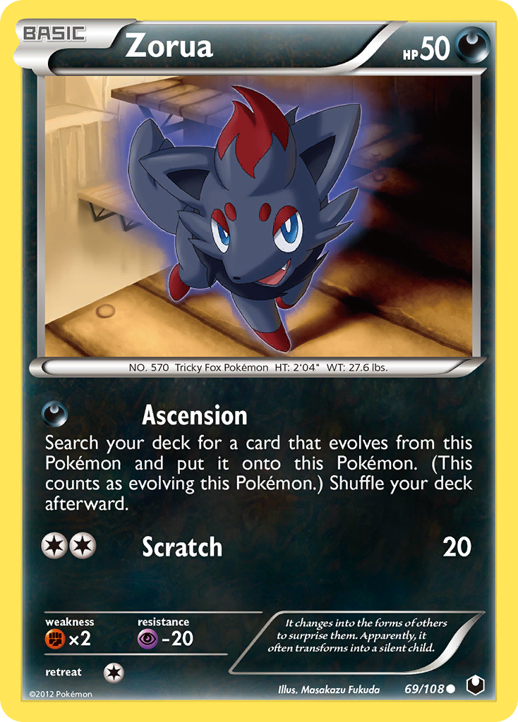 Zorua (69/108) [Black & White: Dark Explorers] | Rock City Comics