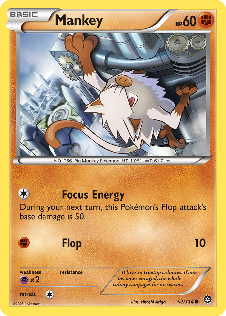 Mankey (52/114) [XY: Steam Siege] | Rock City Comics