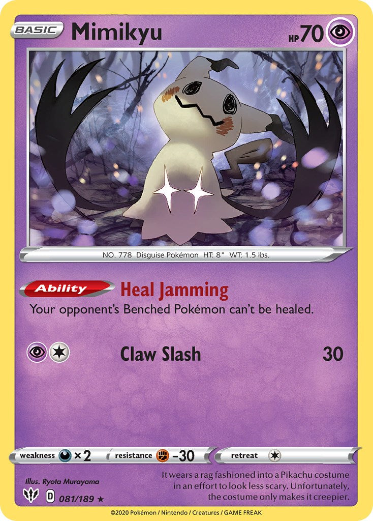 Mimikyu (081/189) (Cosmos Holo) [Sword & Shield: Darkness Ablaze] | Rock City Comics