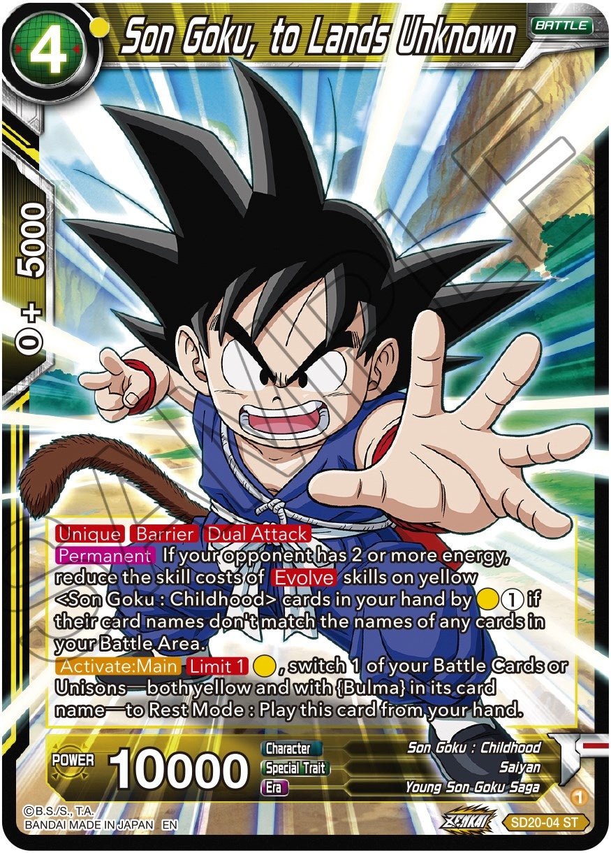 Son Goku, to Lands Unknown (SD20-04) [Dawn of the Z-Legends] | Rock City Comics