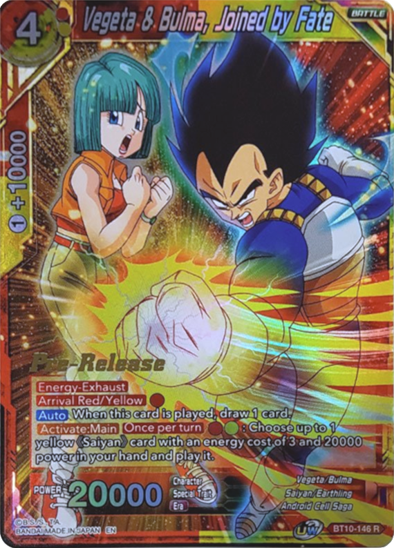 Vegeta & Bulma, Joined by Fate (BT10-146) [Rise of the Unison Warrior Prerelease Promos] | Rock City Comics