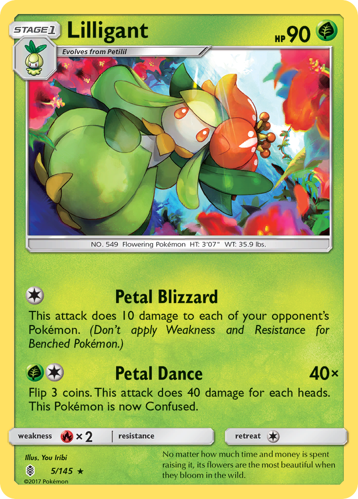 Lilligant (5/145) [Sun & Moon: Guardians Rising] | Rock City Comics