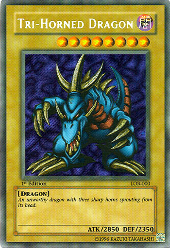 Tri-Horned Dragon [LOB-000] Secret Rare | Rock City Comics