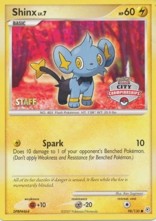 Shinx (98/130) (Staff City Championships Promo) [Nintendo: Black Star Promos] | Rock City Comics