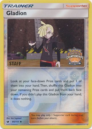 Gladion (95/111) (Regional Championship Promo Staff) [Sun & Moon: Crimson Invasion] | Rock City Comics