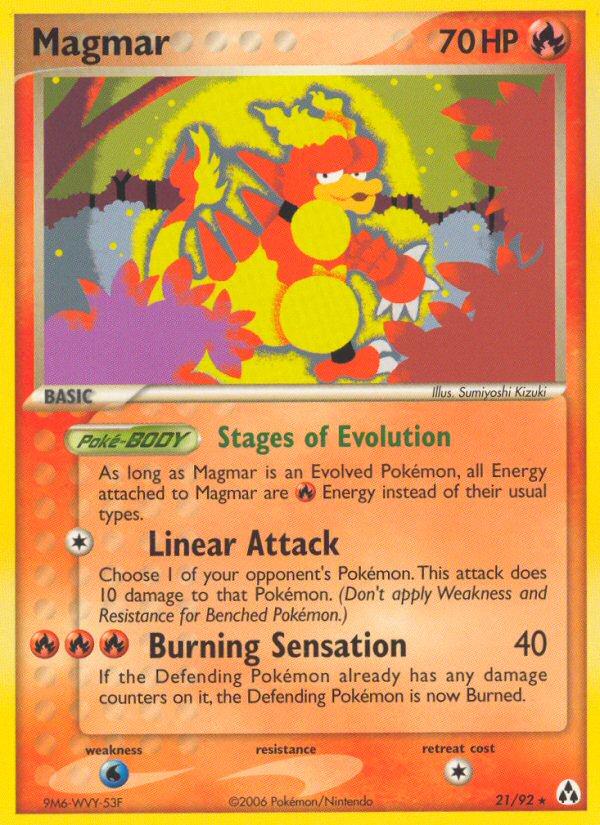 Magmar (21/92) [EX: Legend Maker] | Rock City Comics