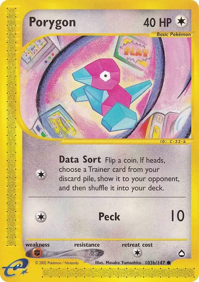 Porygon (103b/147) [Aquapolis] | Rock City Comics