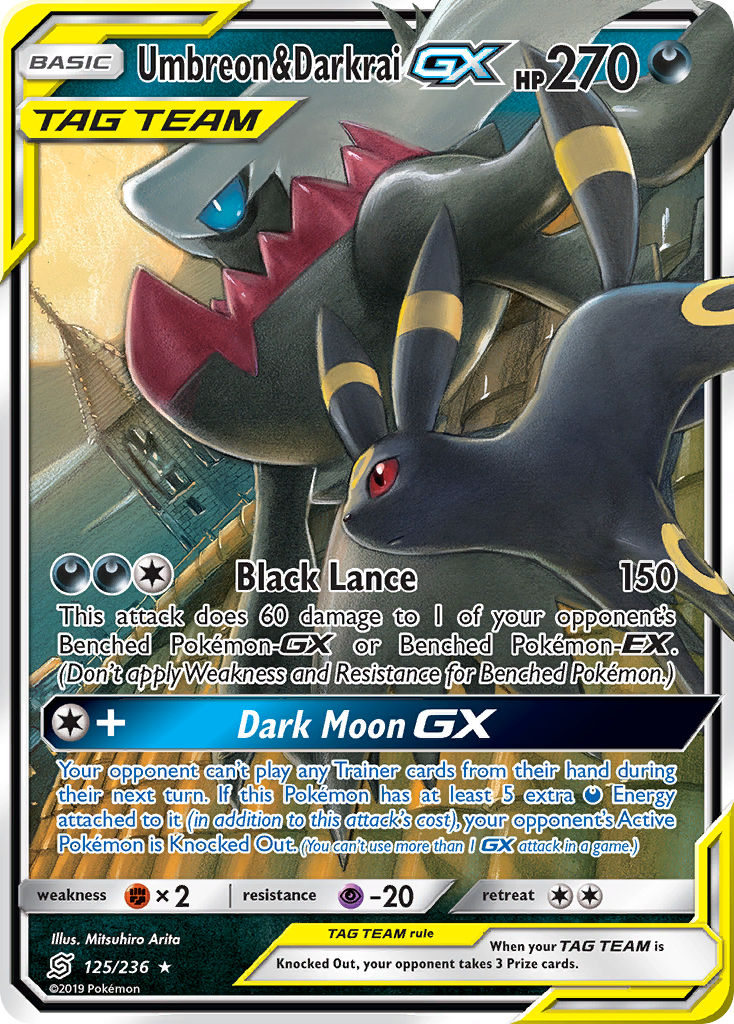 Umbreon & Darkrai GX (125/236) [Sun & Moon: Unified Minds] | Rock City Comics