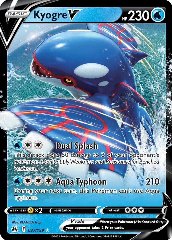 Kyogre V (037/159) [Sword & Shield: Crown Zenith] | Rock City Comics