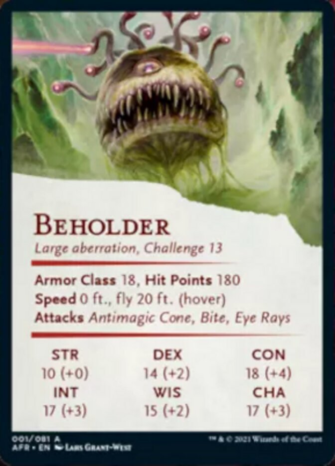 Beholder Art Card [Dungeons & Dragons: Adventures in the Forgotten Realms Art Series] | Rock City Comics