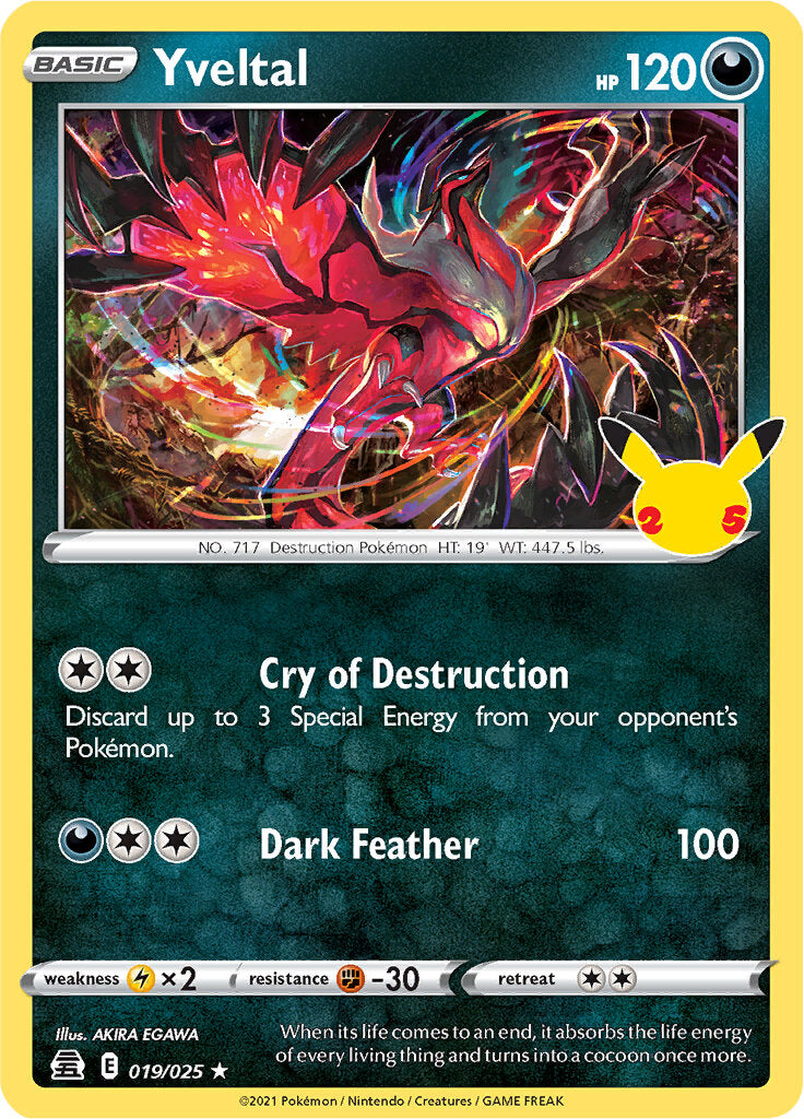 Yveltal (019/025) [Celebrations: 25th Anniversary] | Rock City Comics