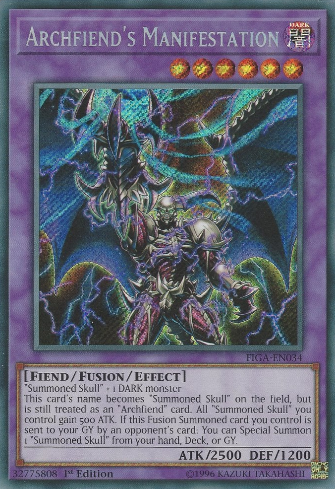 Archfiend's Manifestation [FIGA-EN034] Secret Rare | Rock City Comics