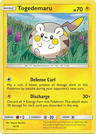 Togedemaru (26/30) [Sun & Moon: Trainer Kit - Alolan Raichu] | Rock City Comics