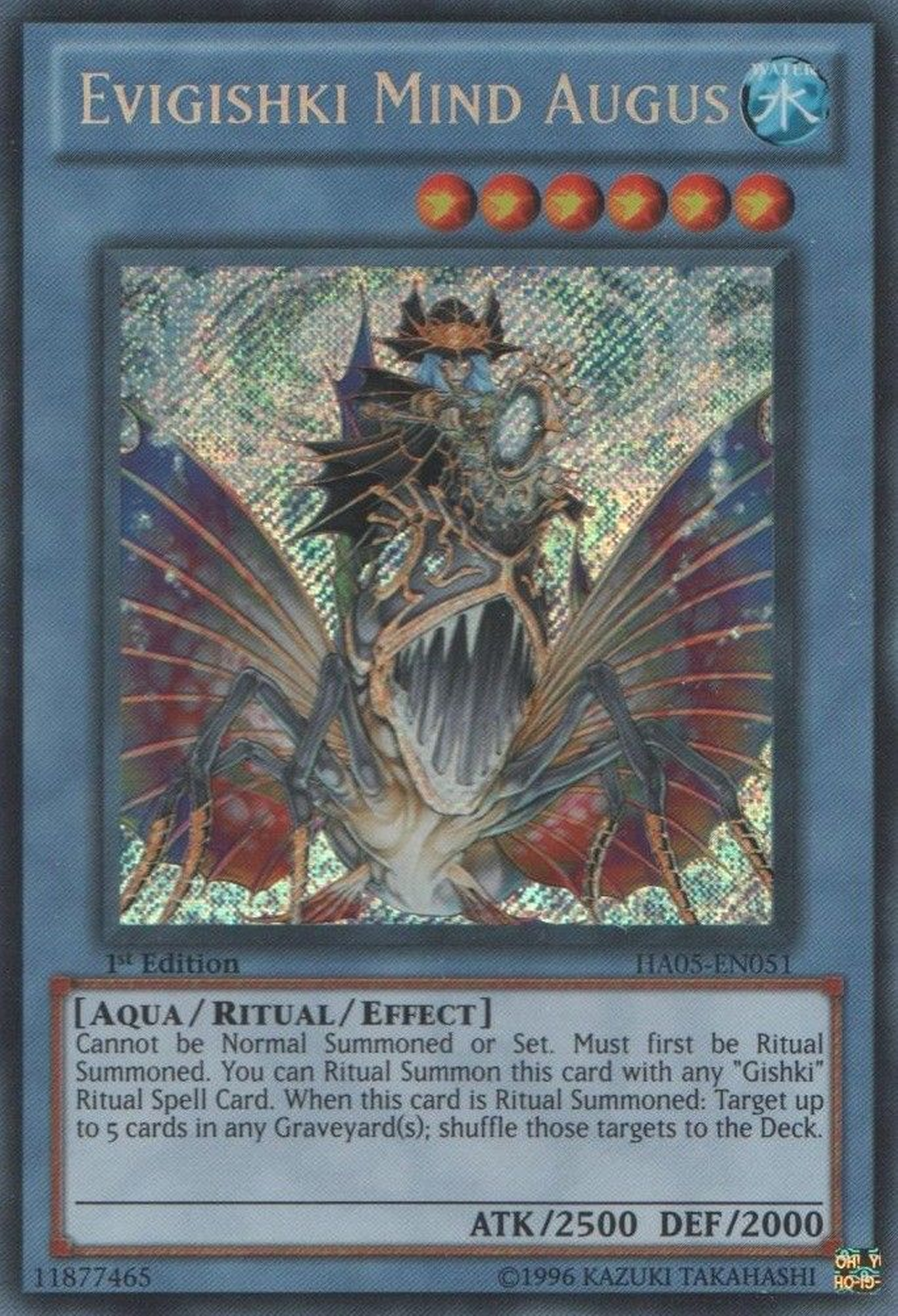 Evigishki Mind Augus [HA05-EN051] Secret Rare | Rock City Comics