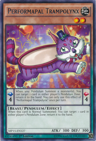 Performapal Trampolynx [MP15-EN127] Rare | Rock City Comics