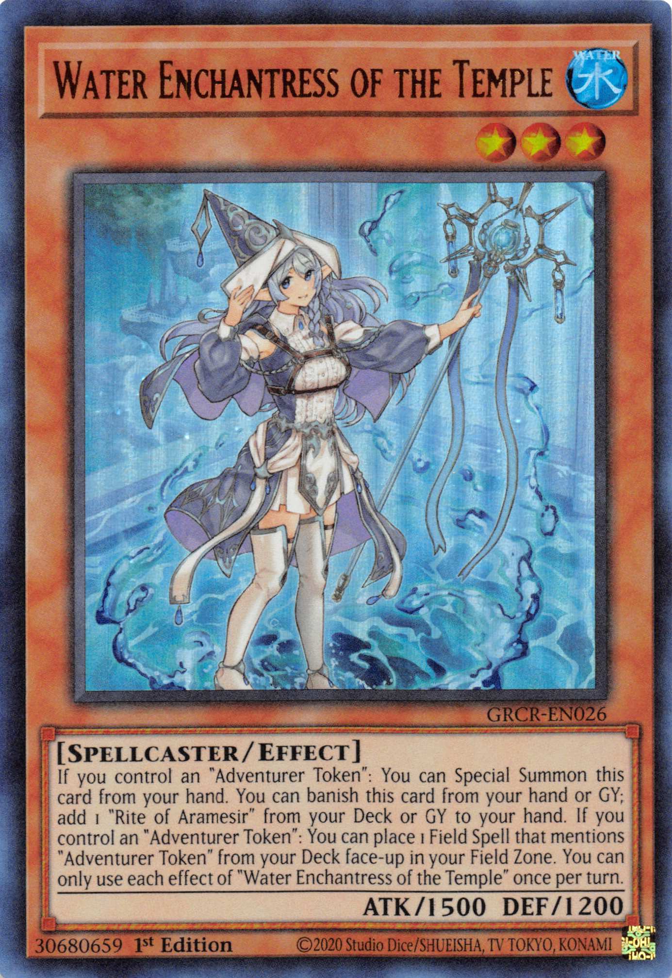 Water Enchantress of the Temple [GRCR-EN026] Ultra Rare | Rock City Comics