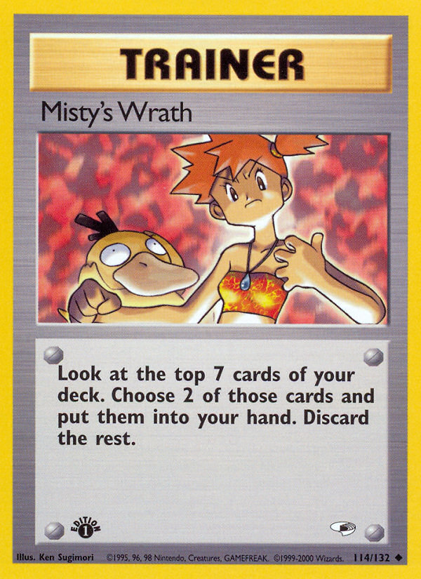 Misty's Wrath (114/132) [Gym Heroes 1st Edition] | Rock City Comics