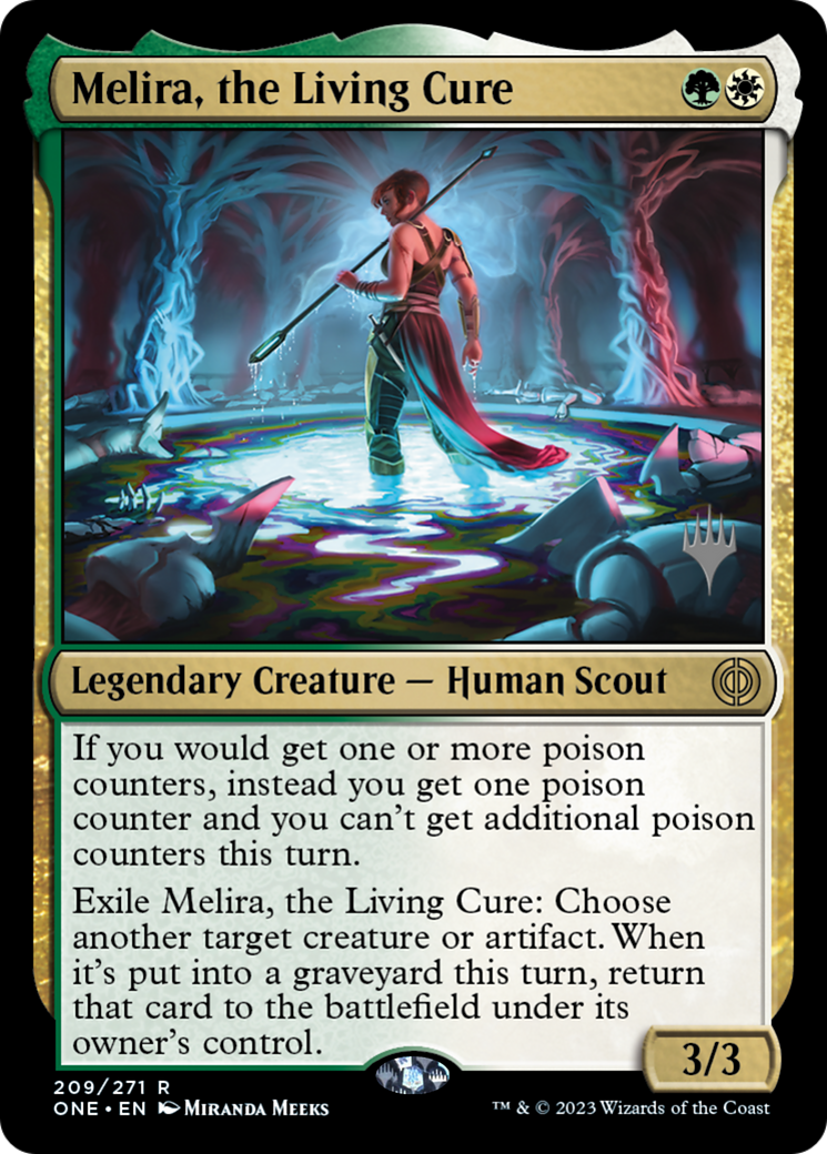 Melira, the Living Cure (Promo Pack) [Phyrexia: All Will Be One Promos] | Rock City Comics