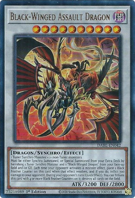 Black-Winged Assault Dragon [DABL-EN042] Ultra Rare | Rock City Comics