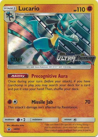 Lucario (SM95) (Staff Prerelease Promo) [Sun & Moon: Black Star Promos] | Rock City Comics