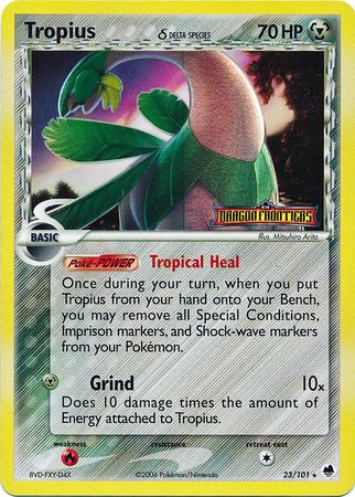 Tropius (23/101) (Delta Species) (Stamped) [EX: Dragon Frontiers] | Rock City Comics