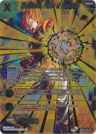 SS Gotenks, Fusion of Friendship (Gold Stamped / Starter Deck - Saiyan Wonder) (SD14-02) [Rise of the Unison Warrior] | Rock City Comics