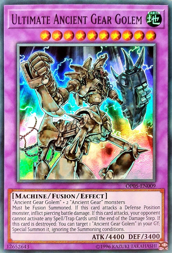 Ultimate Ancient Gear Golem [OP05-EN009] Super Rare | Rock City Comics