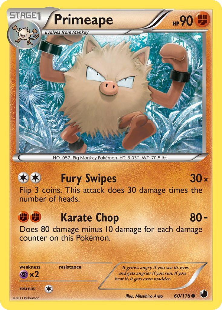 Primeape (60/116) [Black & White: Plasma Freeze] | Rock City Comics