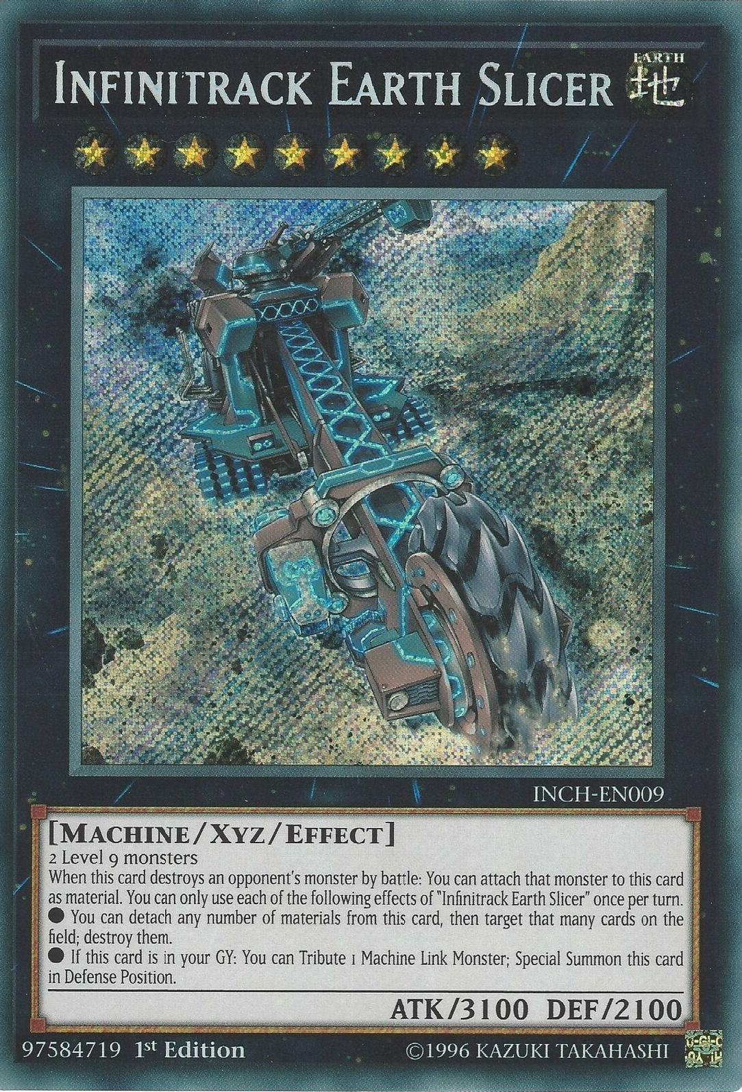 Infinitrack Earth Slicer [INCH-EN009] Secret Rare | Rock City Comics
