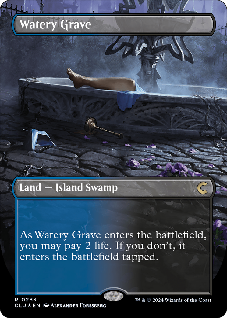 Watery Grave (Borderless) [Ravnica: Clue Edition] | Rock City Comics