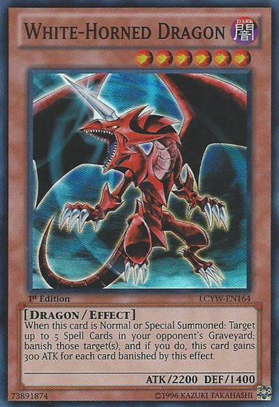 White-Horned Dragon [LCYW-EN164] Super Rare | Rock City Comics