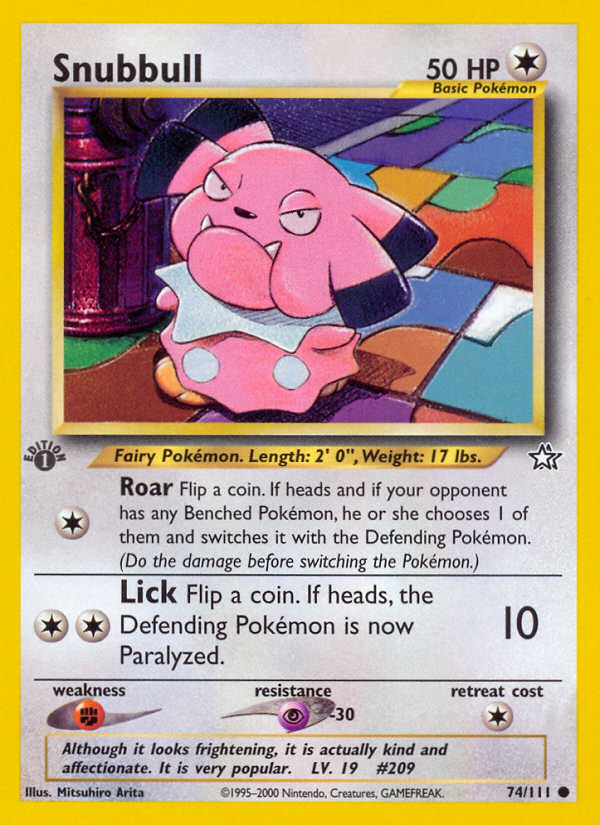 Snubbull (74/111) [Neo Genesis 1st Edition] | Rock City Comics